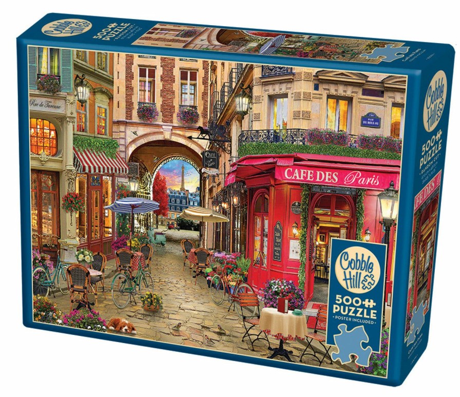 * Cobble Hill Discount Store Cafe Des Paris 500Pc Puzzle 500-750 Piece