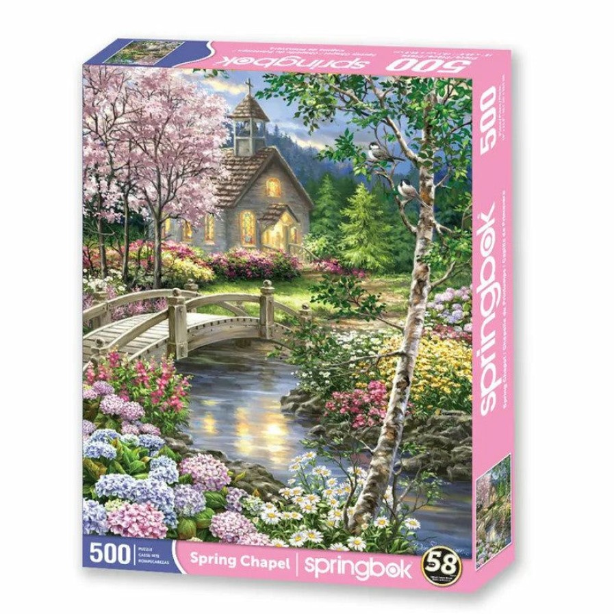 * Springbok New Threads Spring Chapel 500Pc Puzzle 500-750 Piece