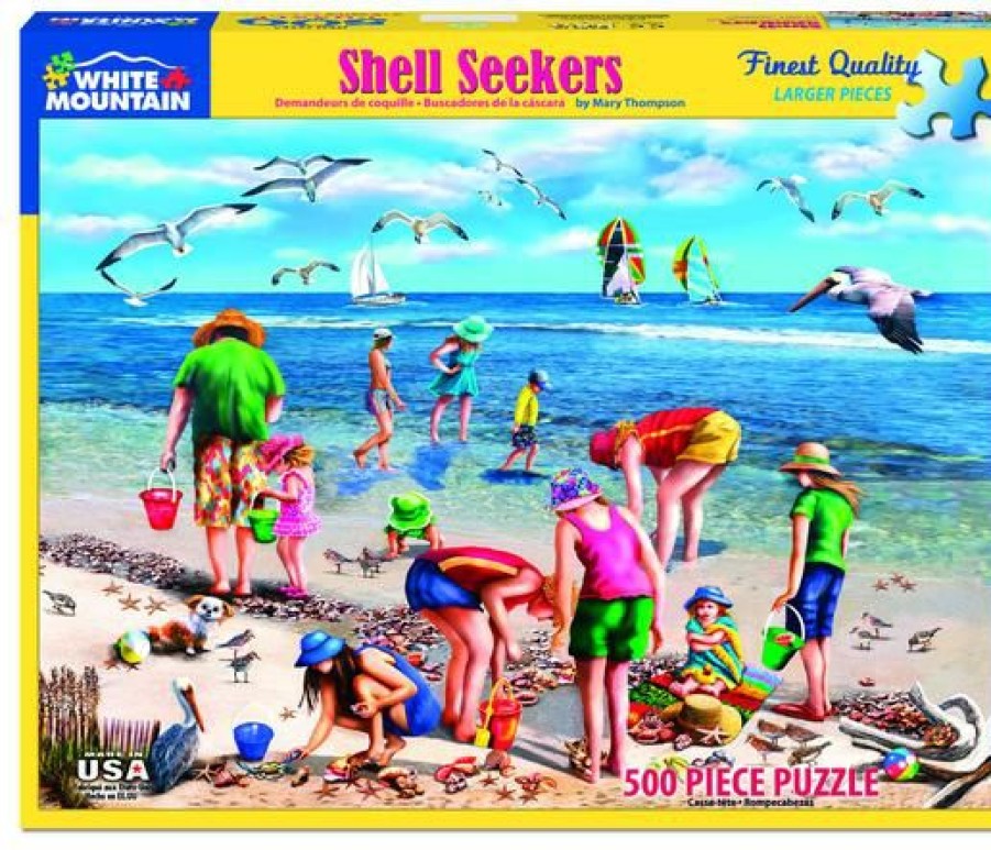 * White Mountain Puzzles, I Attractive Shell Seekers 500Pc Puzzle 500-750 Piece