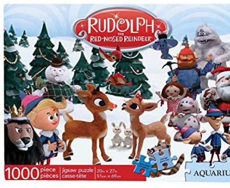 * Aquarius Nmr Distribution Outlet Rudolph Red-Nose Reindeer 1000Pc Puzzle 1000 Piece