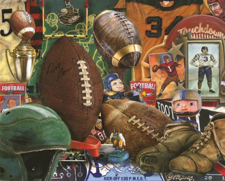 * Allied Products Corporati Premium Vintage Football 1000Pc Puzzle 1000 Piece