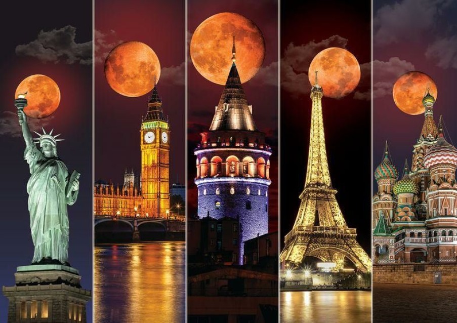 * Allied Products Corporati Official Blood Moon 1500Pc Puzzle 500-750 Piece