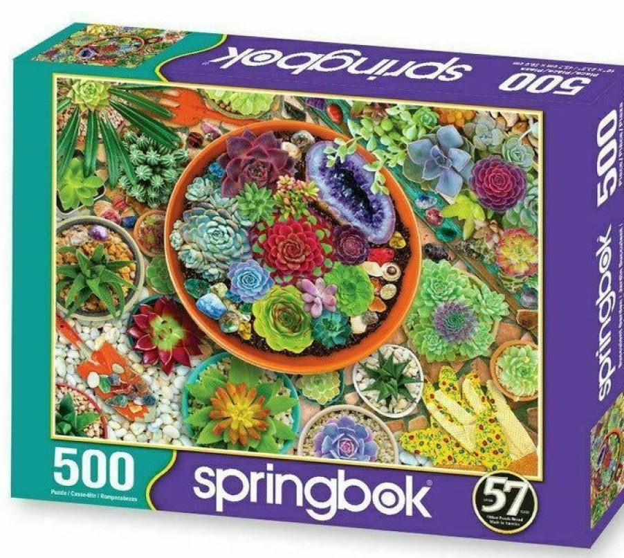 * Springbok New Threads Succulent Garden 500Pc Puzzle 500-750 Piece