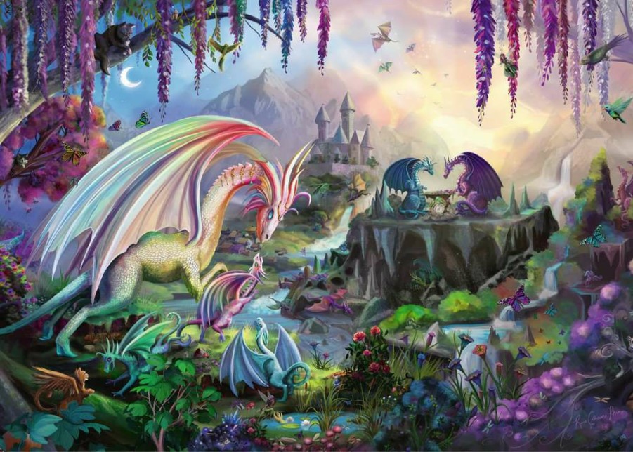 * Ravensburger Cheap Online Dragon Valley 2000Pc Puzzle 1500+ Piece