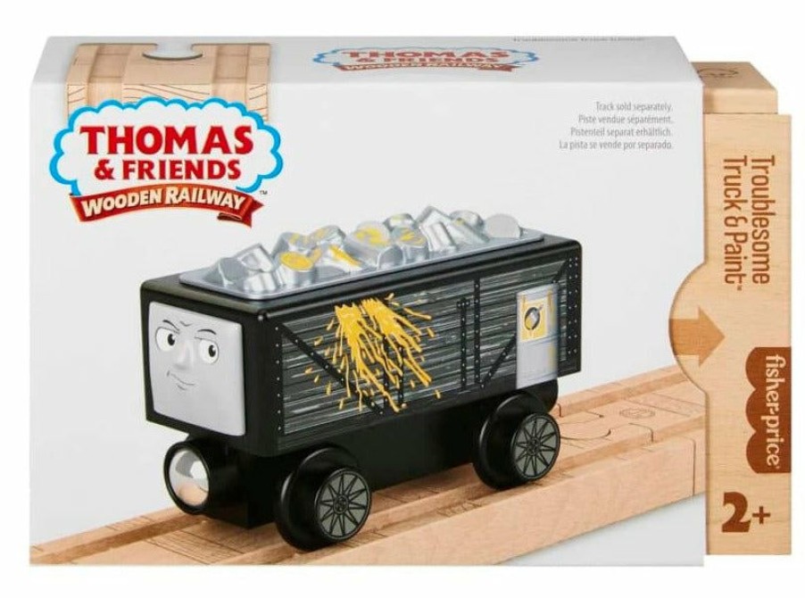 * Fisher Price Top Sellers Thomas & Friends Wooden Railway Troublesome Truck & Paint Wooden Trains