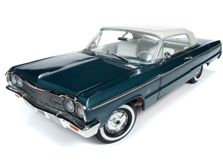 * Auto World Exclusive Design 1/18 1964 Chevy Impala Ss Lagoon Aqua Diecast