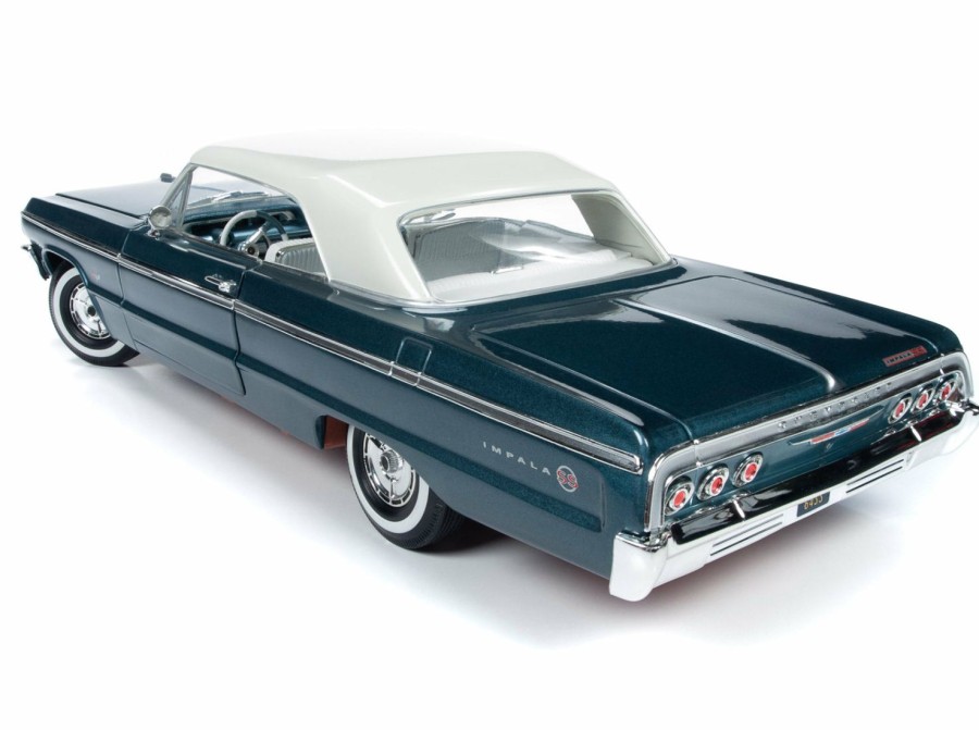 * Auto World Exclusive Design 1/18 1964 Chevy Impala Ss Lagoon Aqua Diecast