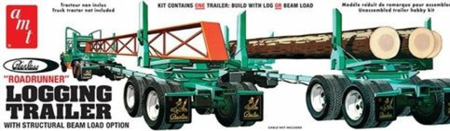 * Amt Best Quality 1/25 Scale Peerless Logging Trailer Model Kit Car & Truck Kits