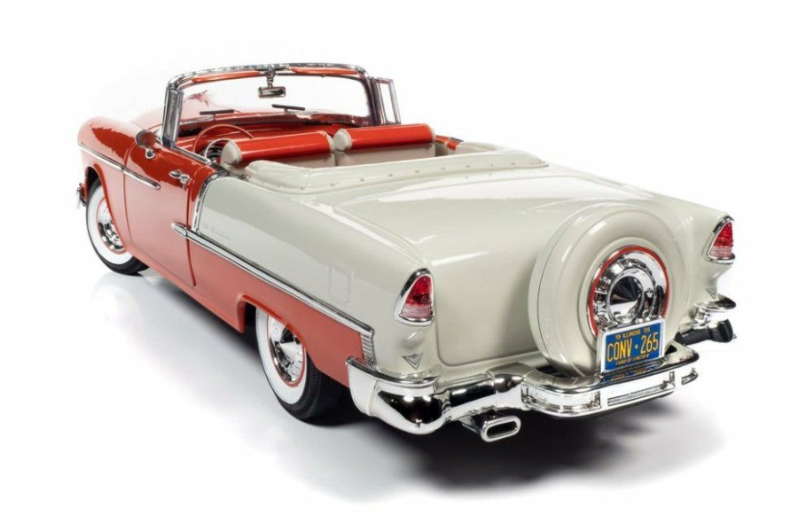 * Auto World Best Sellers 1/18 1955 Chevy Bel Air Convertible Diecast