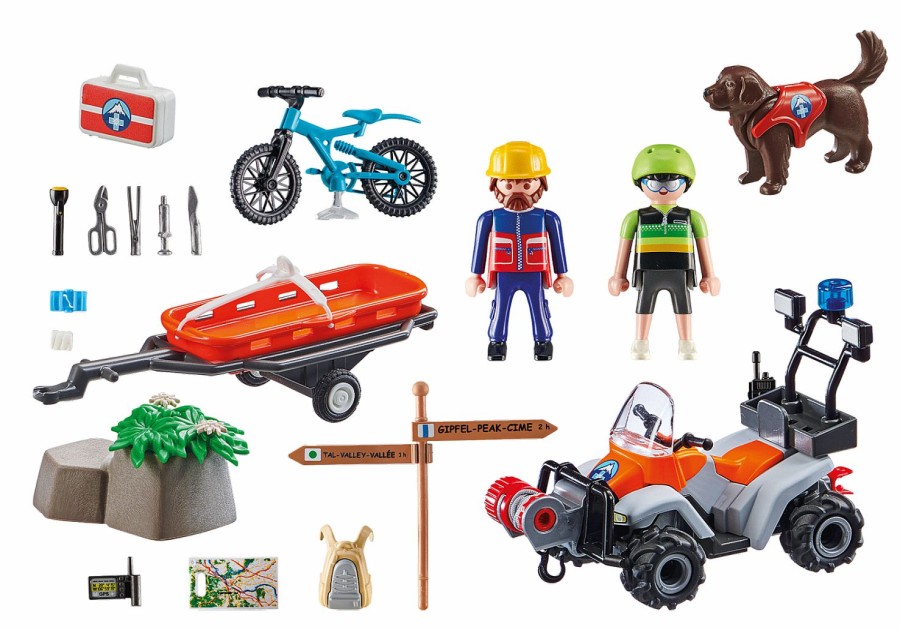 * Playmobil 100% Guarantee Rescue Action Mountain Biker Rescue Playmobil