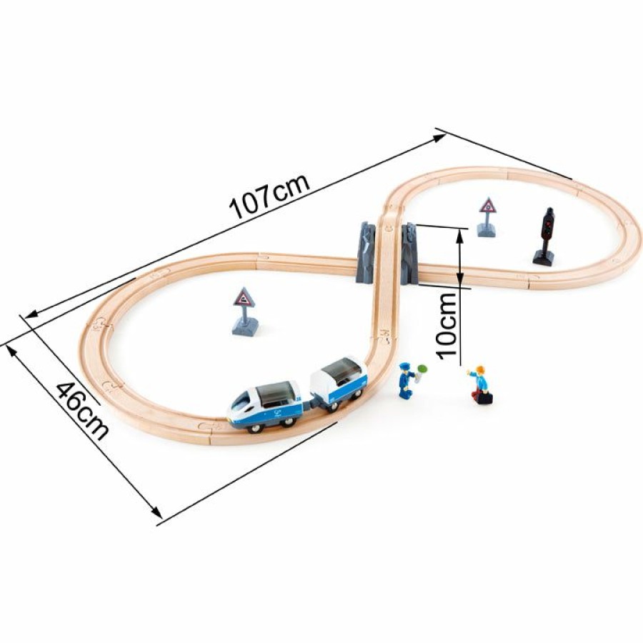 * Hape New Threads Figure 8 Safety Set Wooden Trains