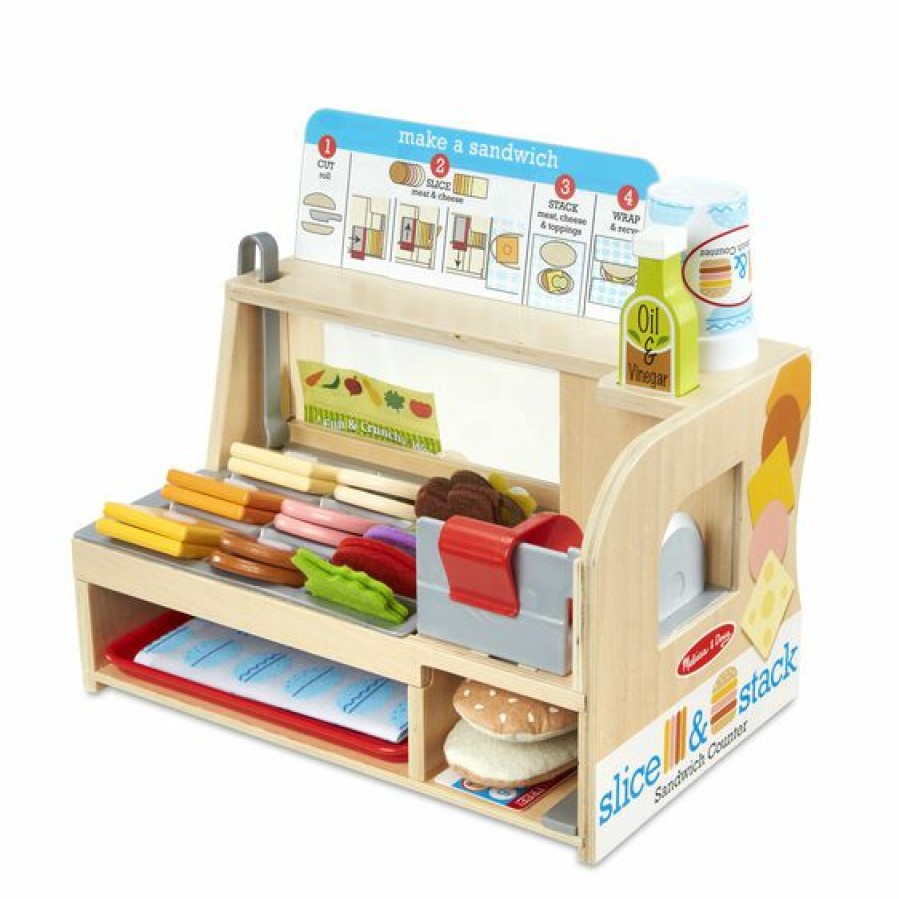 * Melissa & Doug Outlet Sale Slice & Stack Sandwich Counter Play Food