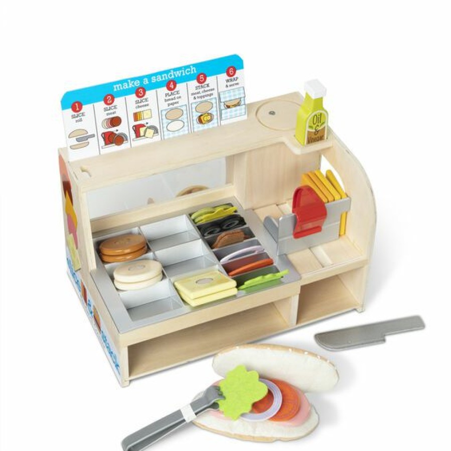 * Melissa & Doug Outlet Sale Slice & Stack Sandwich Counter Play Food