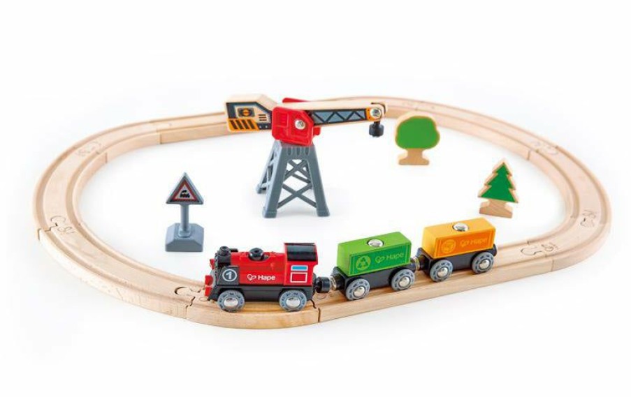 * Hape Reliable Quality Cargo Delivery Loop Wooden Trains