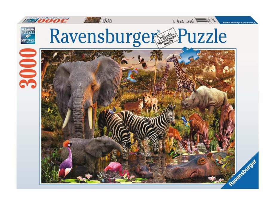 * Ravensburger Cheap Online African Animal World 3000Pc Puzzle 1500+ Piece