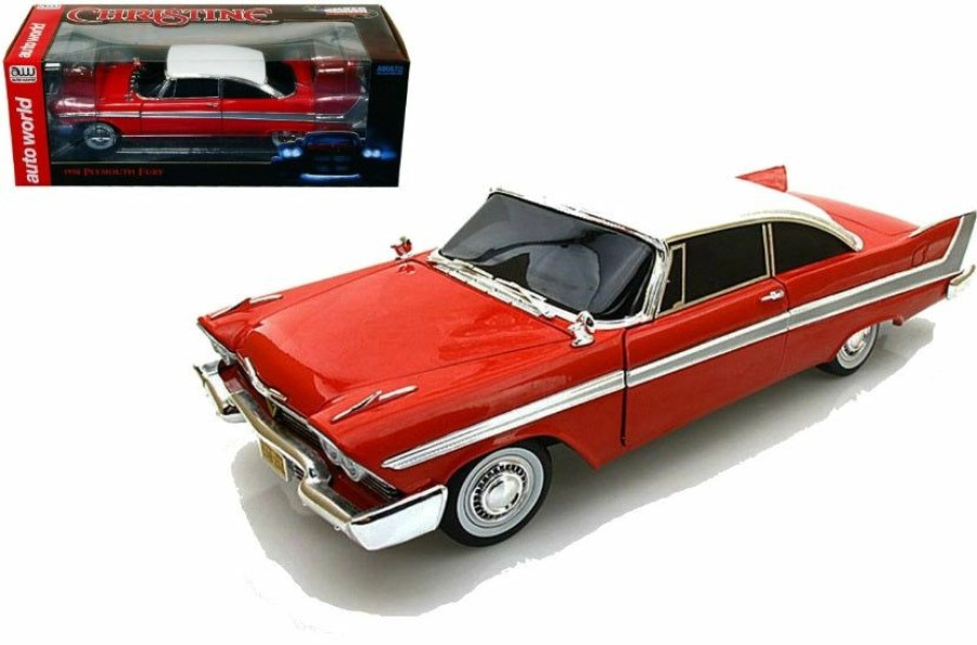 * Auto World Discount Online 1/18 1958 Plymouth Fury "Christine" Night Time Version Diecast