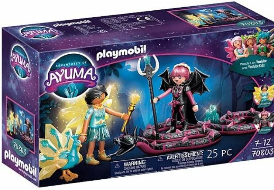 * Playmobil Attractive Ayuma Crystal Fairy And Bat Fairy With Soul Animal Playmobil