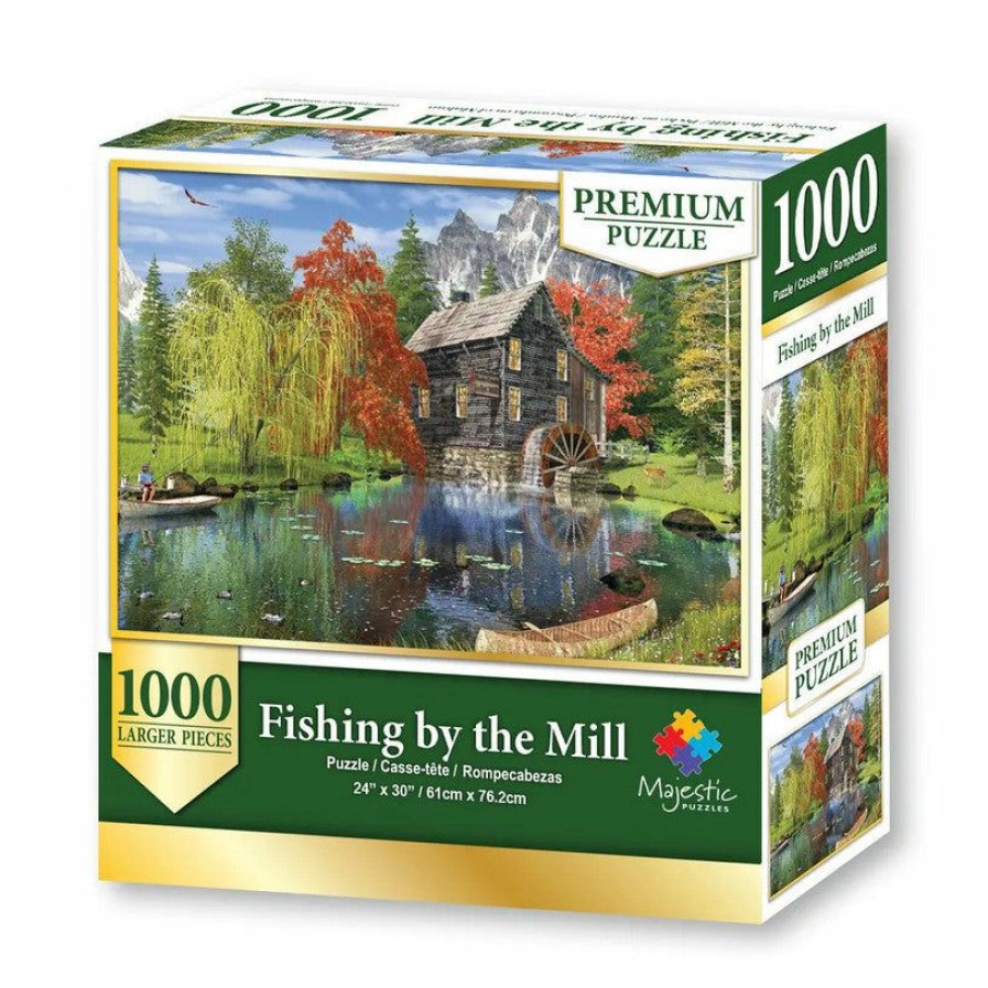 * Allied Products Corporati Typical Style Fishing By The Mill 1500Pc Puzzle 500-750 Piece