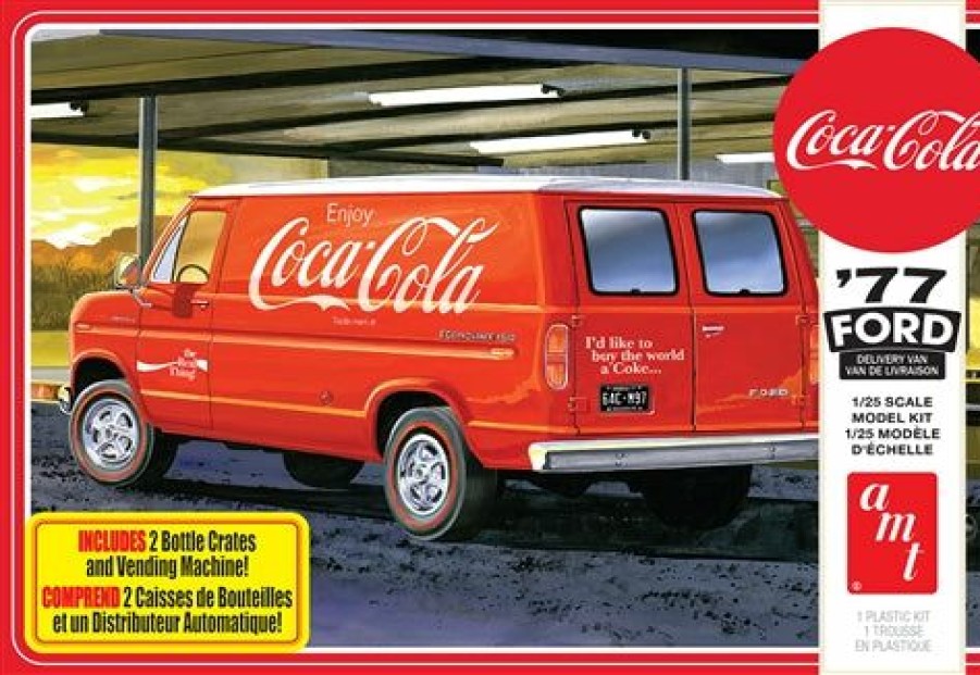 * Amt Attractive 1/25 1977 Ford Van With Vending Machine (Coca-Cola) Car & Truck Kits